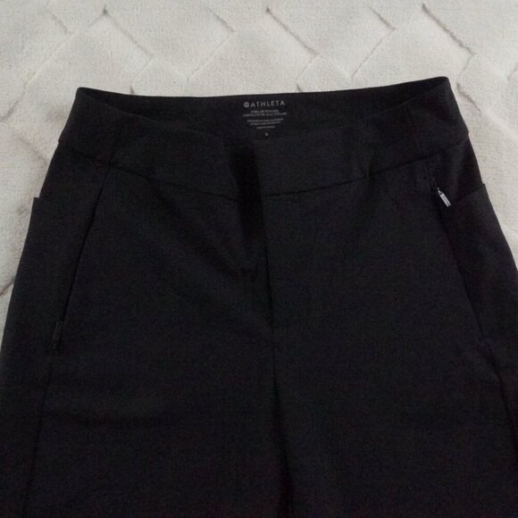 Athleta Stellar Trouser Pants Womens 6 Black Athleisure Travel - Picture 2 of 10